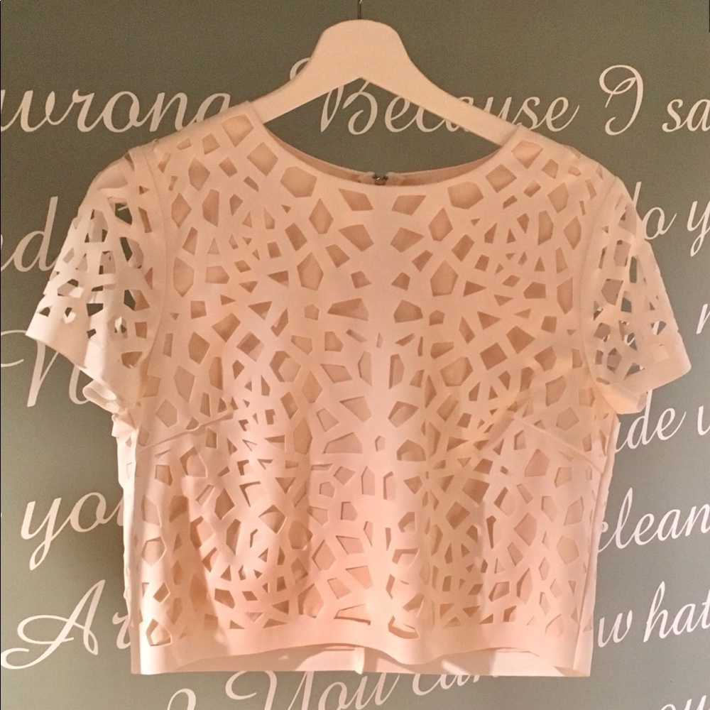 LAZER CUT CROPPED TOP